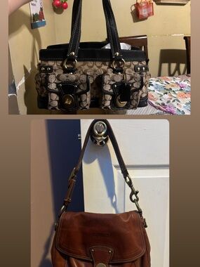 Coach Brown Signature Canvas and Leather Tote - Coach